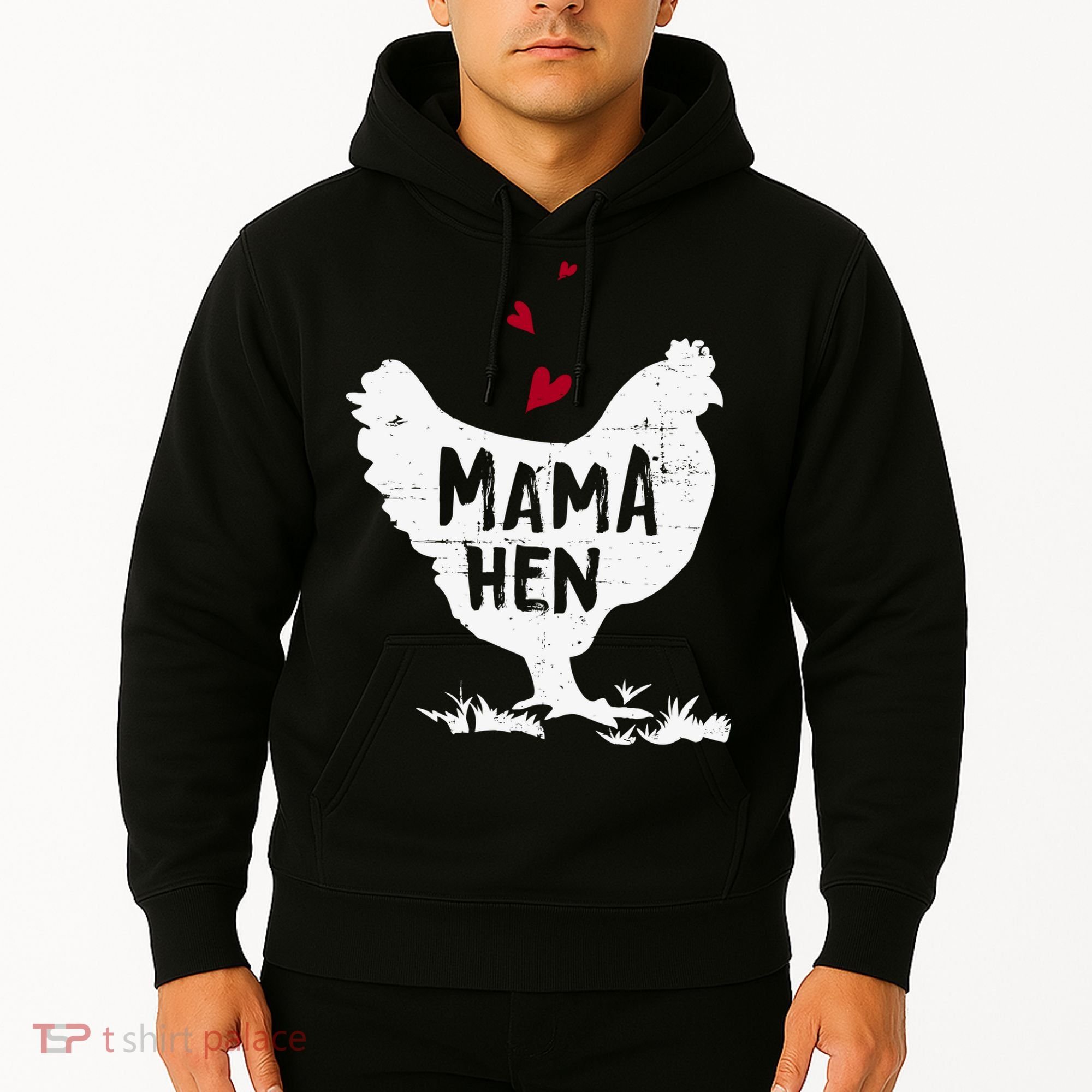 Mama Hen Chicken Funny Farmer Hen Chicken Mama Hoodie