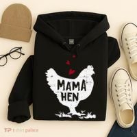 Mama Hen Chicken Funny Farmer Hen Chicken Mama Hoodie thumb 4
