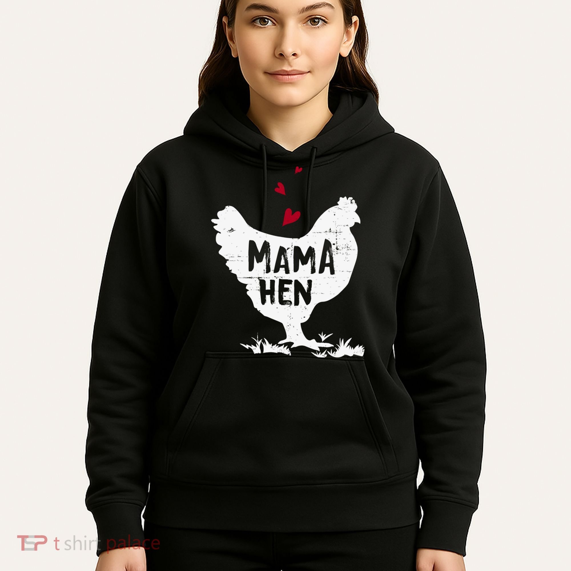 Mama Hen Chicken Funny Farmer Hen Chicken Mama Hoodie