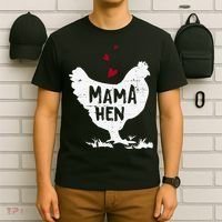 Mama Hen Chicken Funny Farmer Hen Chicken Mama T-Shirt thumb 6