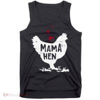 Mama Hen Chicken Funny Farmer Hen Chicken Mama Tank Top thumb 0