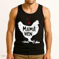 Mama Hen Chicken Funny Farmer Hen Chicken Mama Tank Top thumb 3