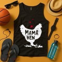 Mama Hen Chicken Funny Farmer Hen Chicken Mama Tank Top thumb 4