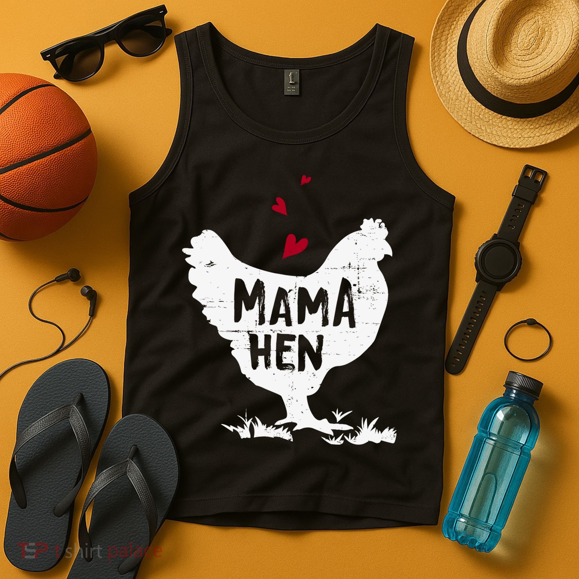 Mama Hen Chicken Funny Farmer Hen Chicken Mama Tank Top