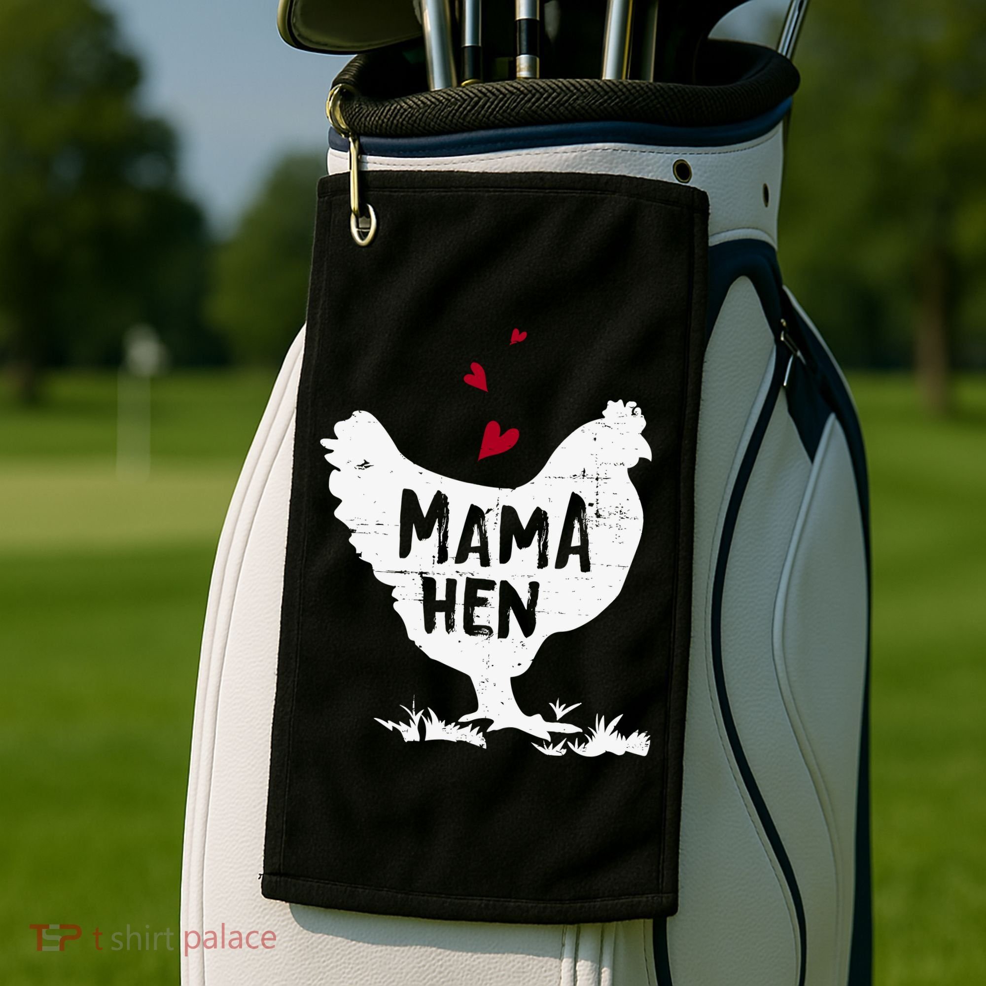 Mama Hen Chicken Funny Farmer Hen Chicken Mama Golf Towel