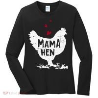Mama Hen Chicken Funny Farmer Hen Chicken Mama Women's Long Sleeve Shirt thumb 0