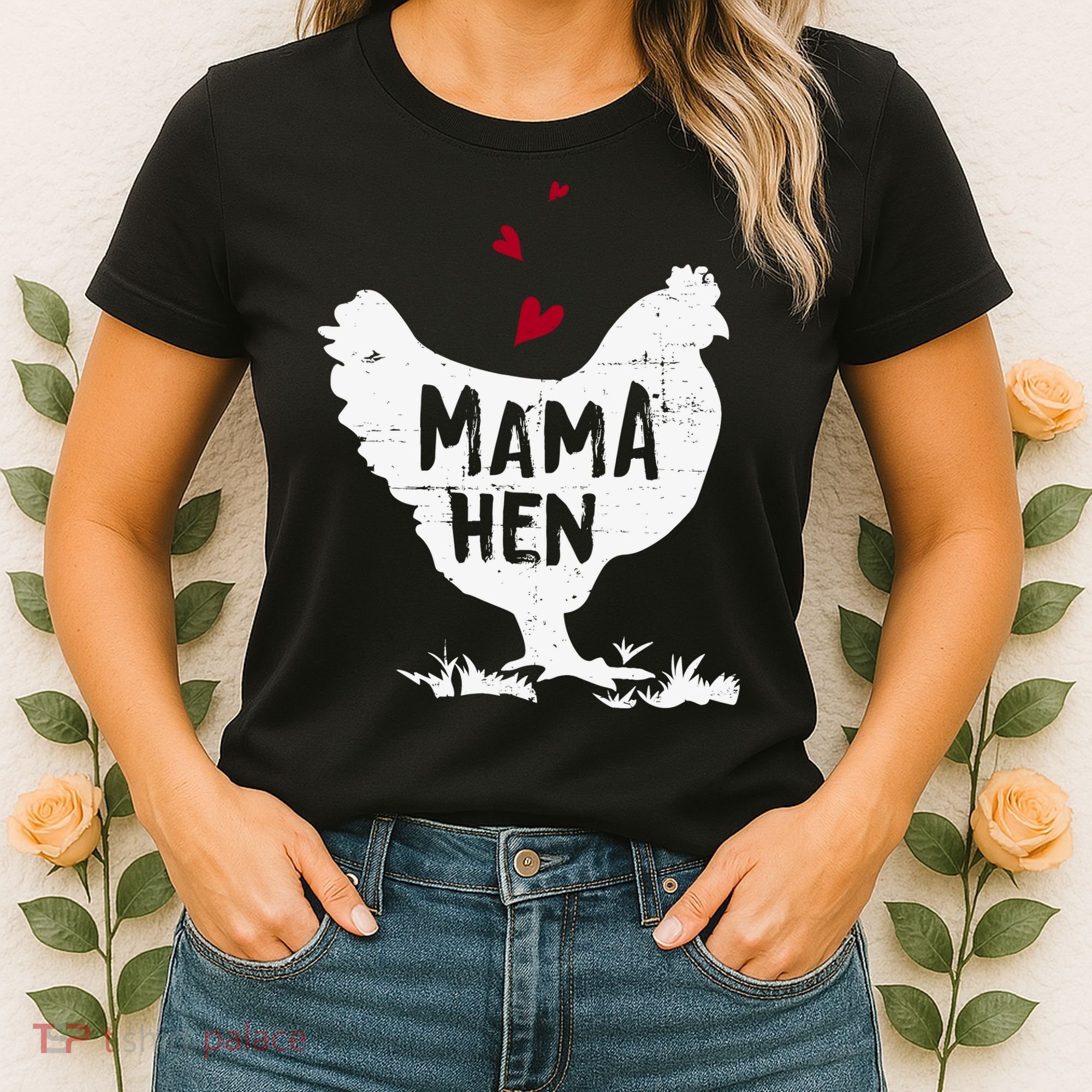 Mama Hen Chicken Funny Farmer Hen Chicken Mama Women's T-Shirt