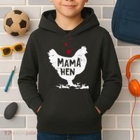 Mama Hen Chicken Funny Farmer Hen Chicken Mama Kids Hoodie thumb 2