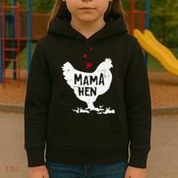 Mama Hen Chicken Funny Farmer Hen Chicken Mama Kids Hoodie thumb 3