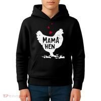 Mama Hen Chicken Funny Farmer Hen Chicken Mama Kids Hoodie thumb 4