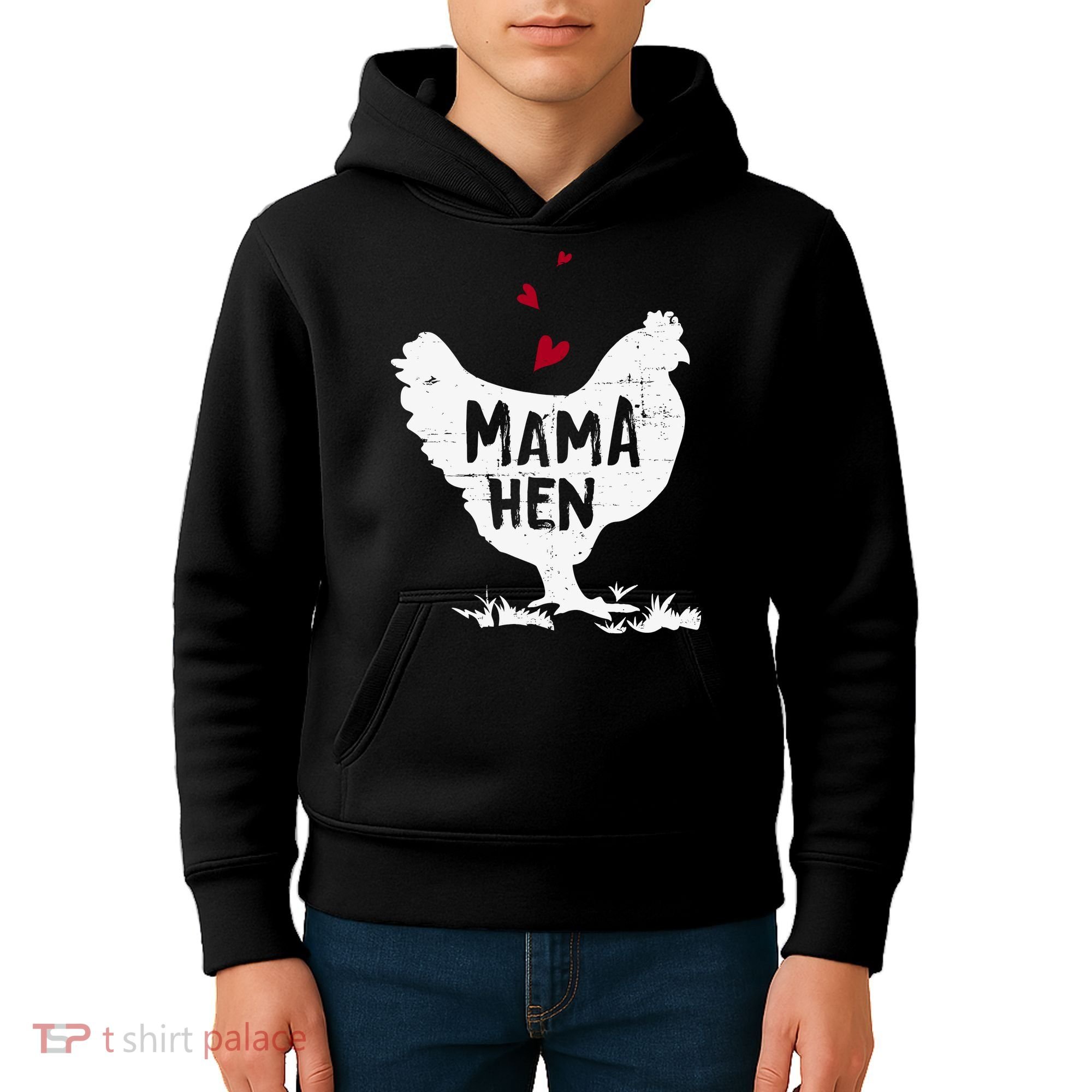 Mama Hen Chicken Funny Farmer Hen Chicken Mama Kids Hoodie