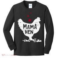 Mama Hen Chicken Funny Farmer Hen Chicken Mama Kids Long Sleeve Shirt thumb 0