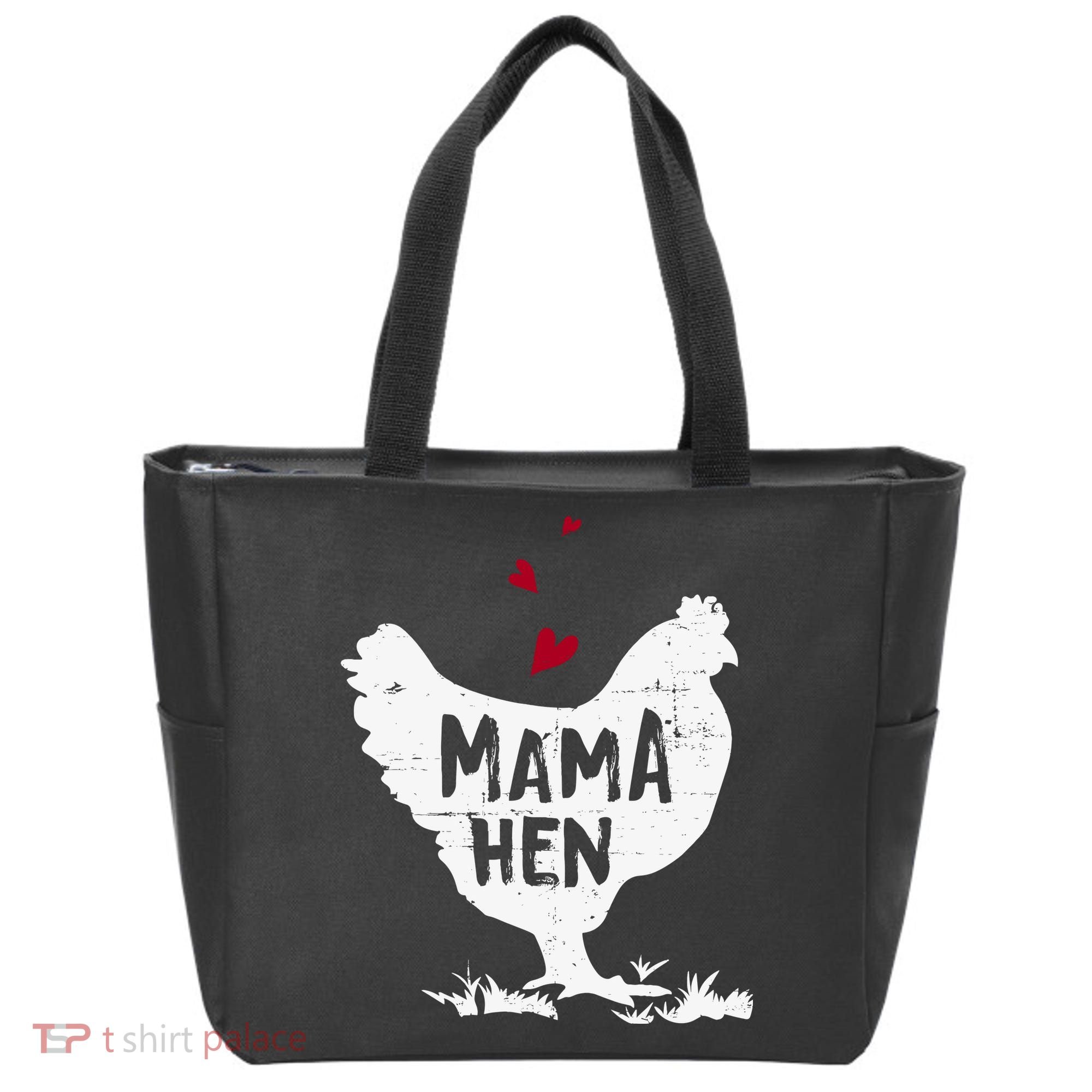 Mama Hen Chicken Funny Farmer Hen Chicken Mama Tote Bag