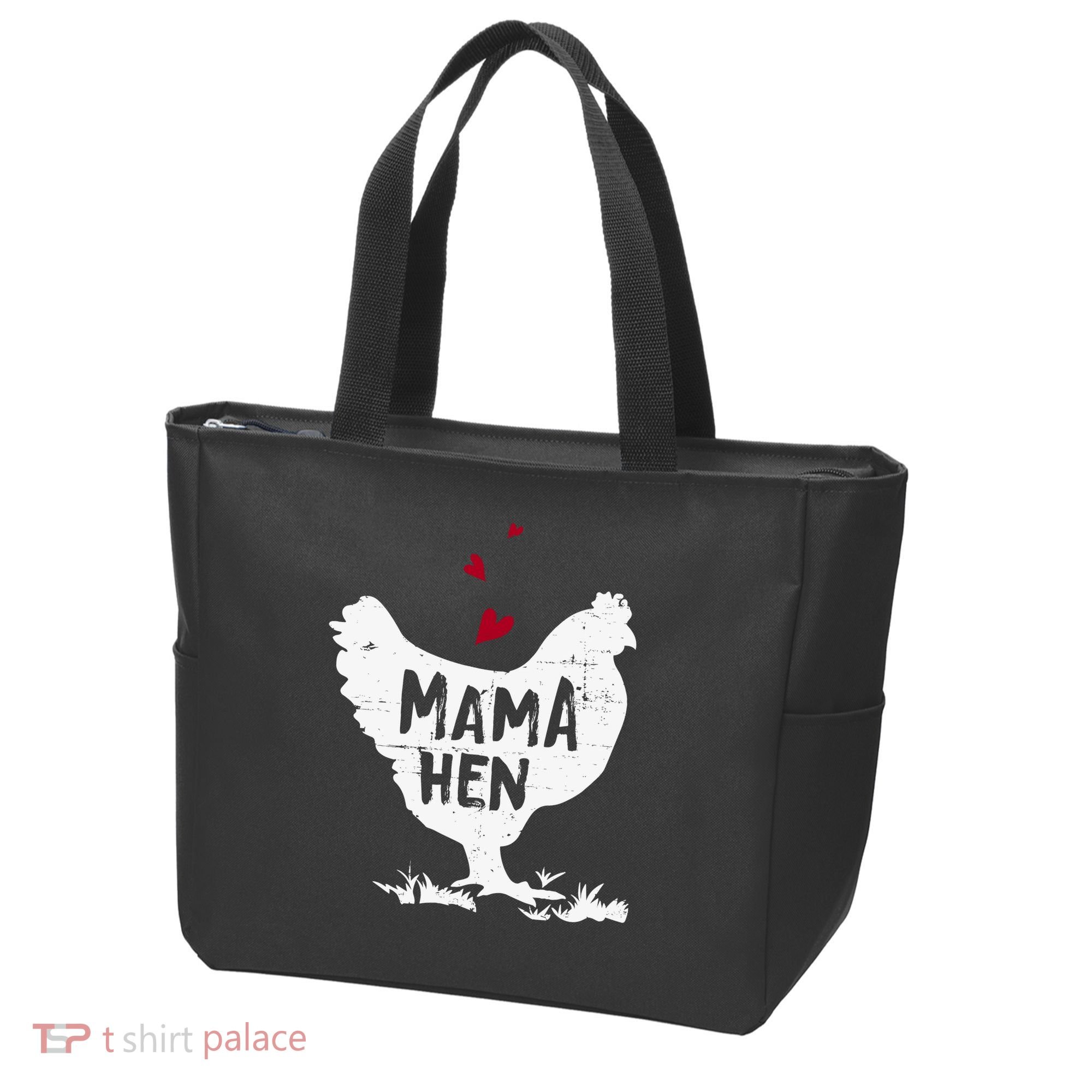 Mama Hen Chicken Funny Farmer Hen Chicken Mama Tote Bag