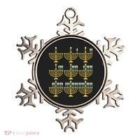 Menorah Hanukkah Challah Days Funny Pajama Family Matching Ornament thumb 0
