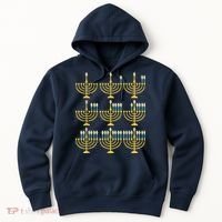 Menorah Hanukkah Challah Days Funny Pajama Family Matching Hoodie thumb 0