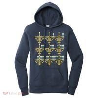Menorah Hanukkah Challah Days Funny Pajama Family Matching Women's Hoodie thumb 0