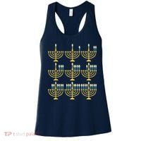 Menorah Hanukkah Challah Days Funny Pajama Family Matching Women's Tank Top thumb 0