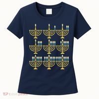 Menorah Hanukkah Challah Days Funny Pajama Family Matching Women's T-Shirt thumb 0