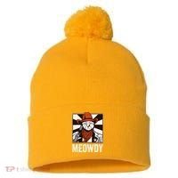 Meowdy Howdy Cat Kitten Country Western Yeehaw Pom Pom 12in Knit Beanie thumb 0