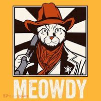 Meowdy Howdy Cat Kitten Country Western Yeehaw Pom Pom 12in Knit Beanie thumb 2