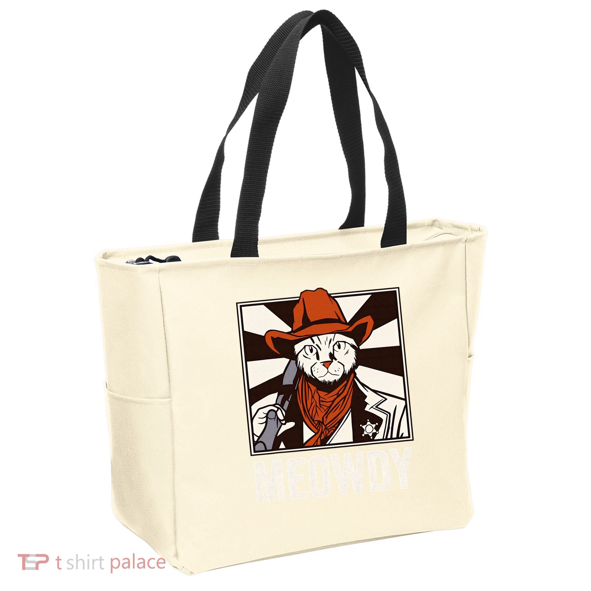 Meowdy Howdy Cat Kitten Country Western Yeehaw Tote Bag