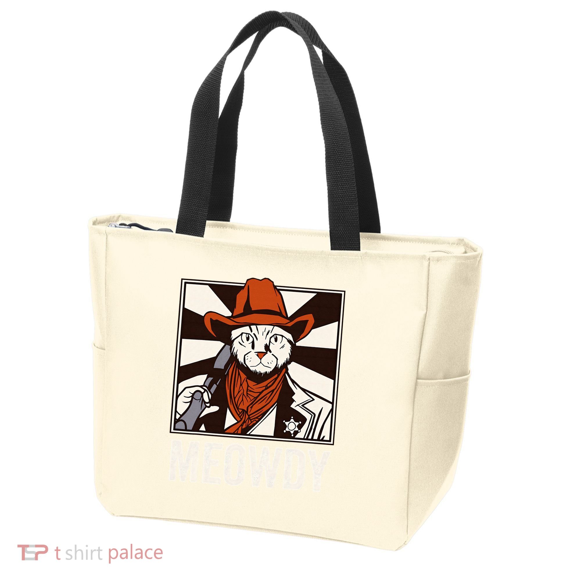 Meowdy Howdy Cat Kitten Country Western Yeehaw Tote Bag