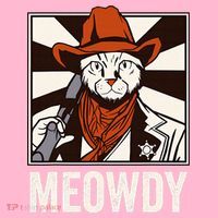 Meowdy Howdy Cat Kitten Country Western Yeehaw Coaster thumb 2