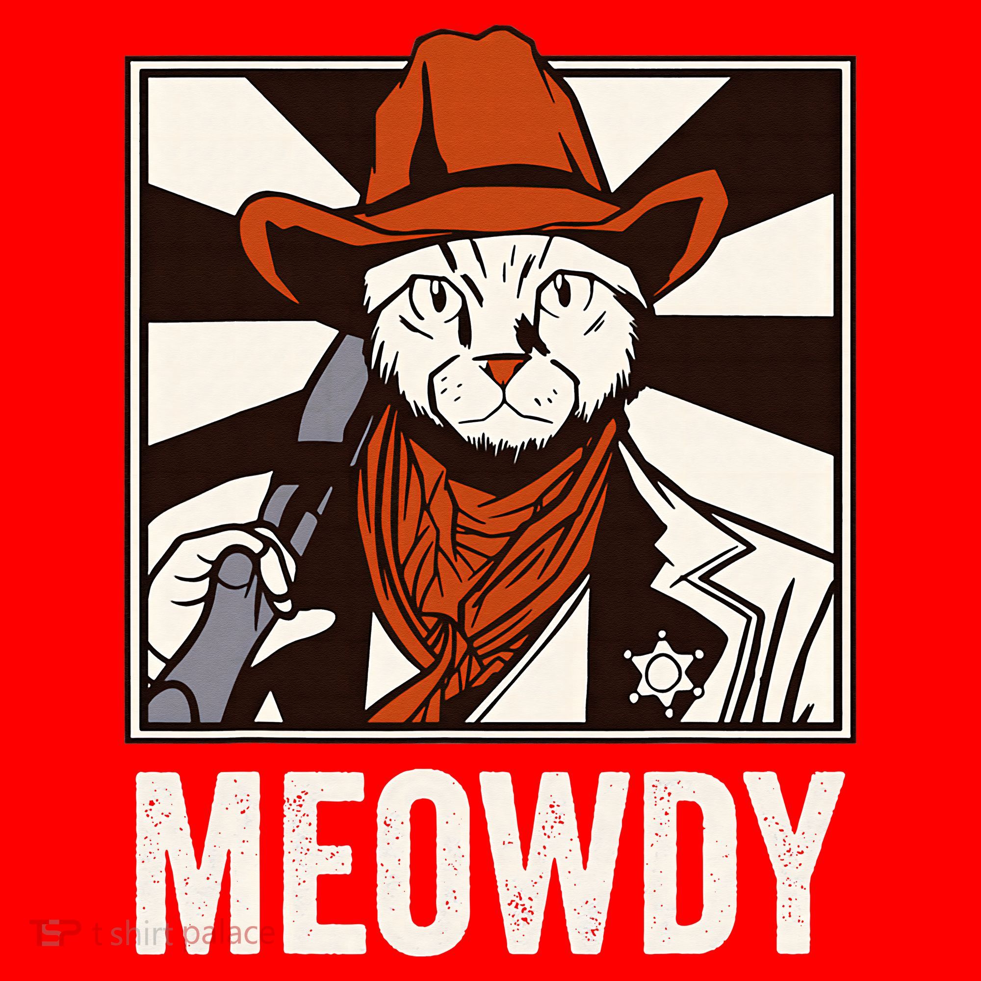 Meowdy Howdy Cat Kitten Country Western Yeehaw Santa Hat