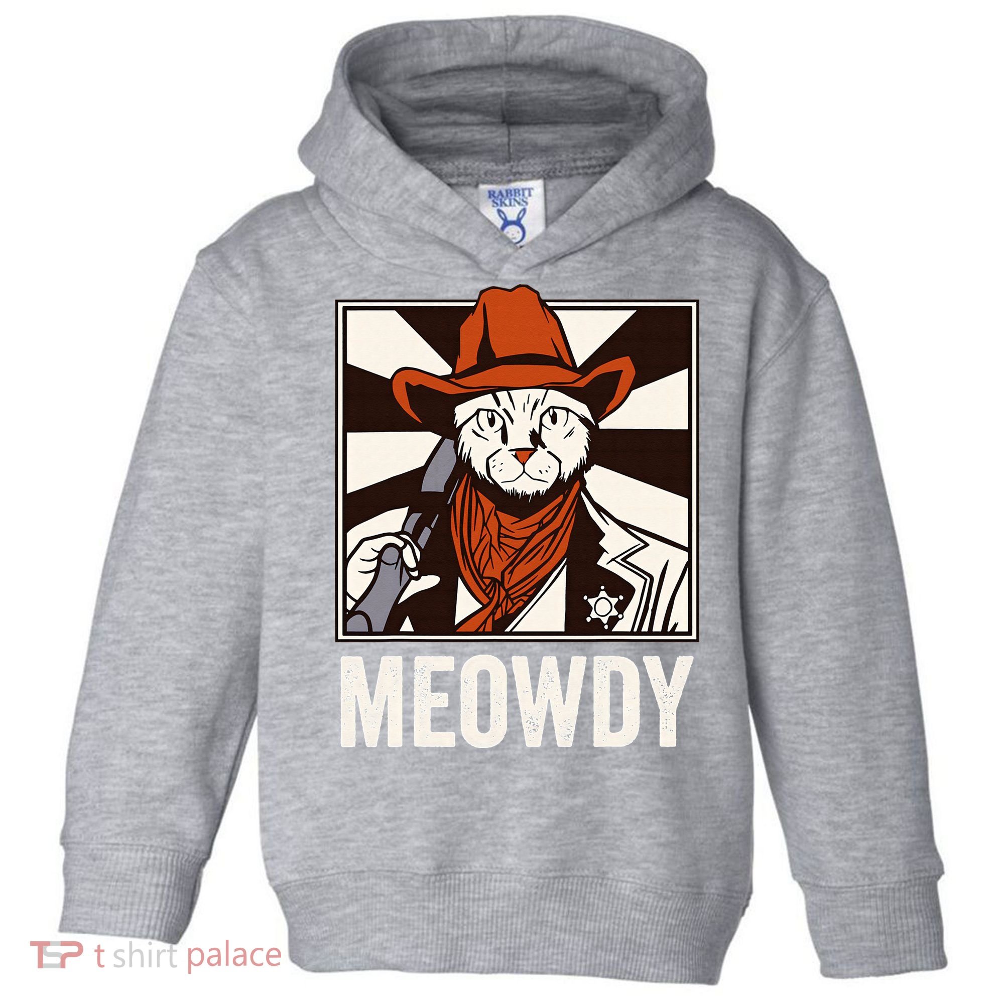 Meowdy Howdy Cat Kitten Country Western Yeehaw Toddler Hoodie