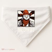 Meowdy Howdy Cat Kitten Country Western Yeehaw USA-Made Doggie Bandana thumb 0