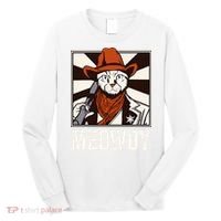 Meowdy Howdy Cat Kitten Country Western Yeehaw Long Sleeve Shirt thumb 0