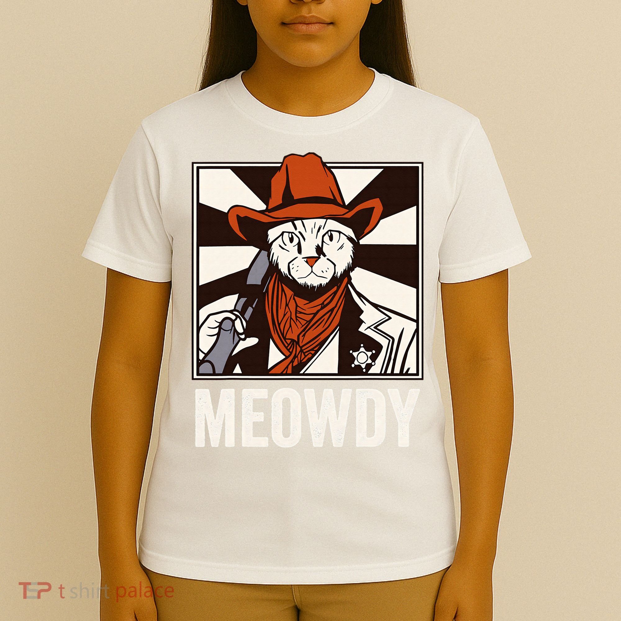 Meowdy Howdy Cat Kitten Country Western Yeehaw T-Shirt