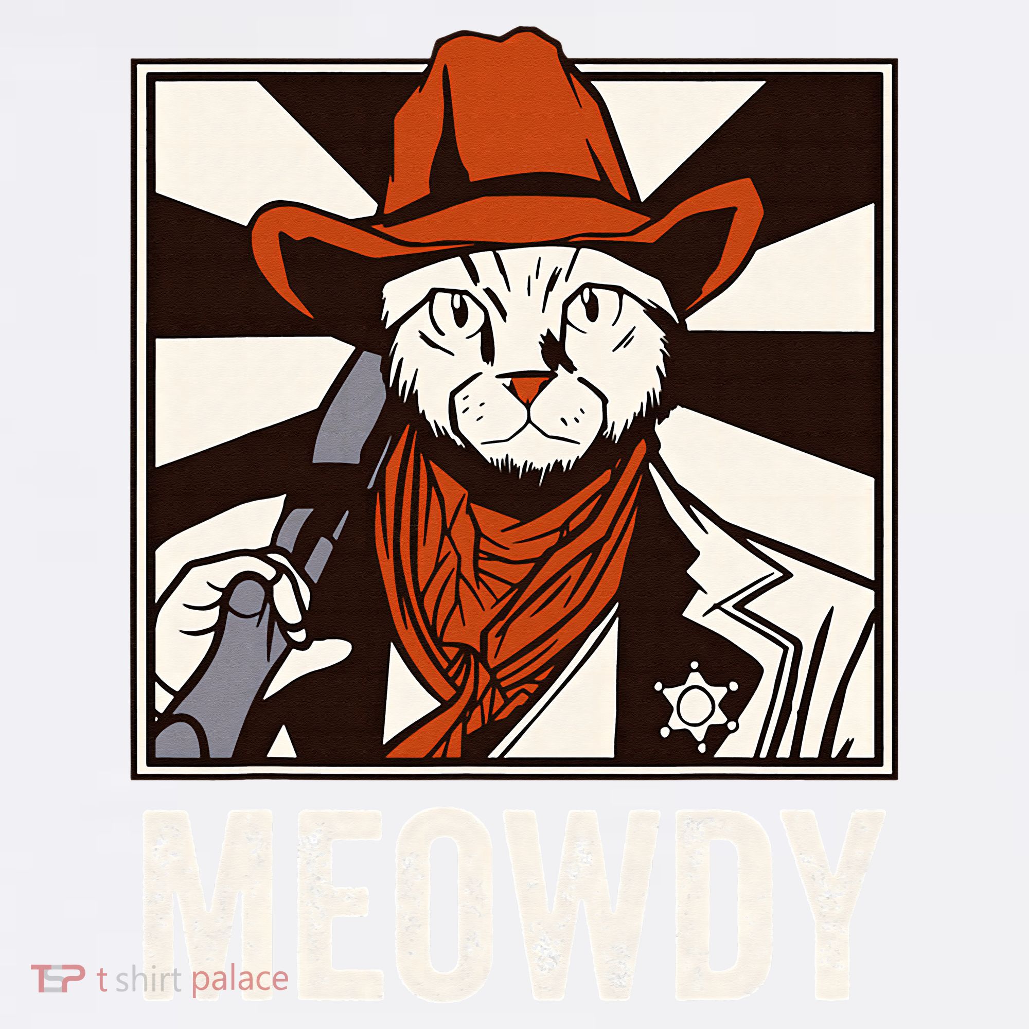 Meowdy Howdy Cat Kitten Country Western Yeehaw T-Shirt