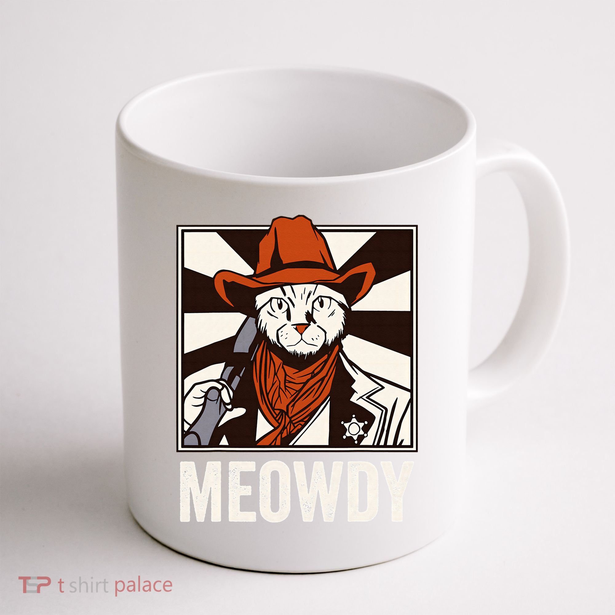 Meowdy Howdy Cat Kitten Country Western Yeehaw Coffee Mug