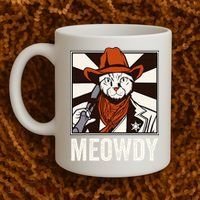 Meowdy Howdy Cat Kitten Country Western Yeehaw Coffee Mug thumb 2