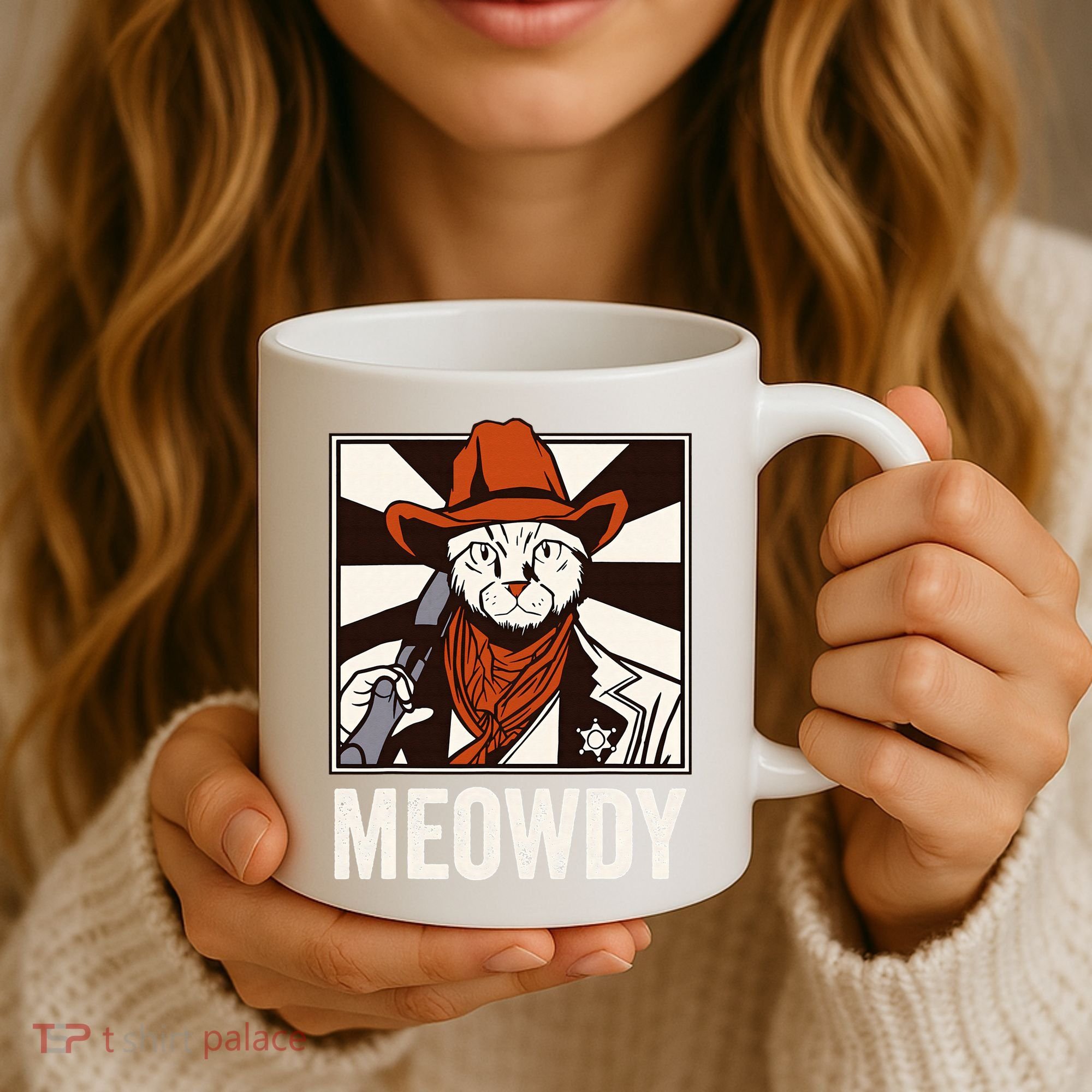 Meowdy Howdy Cat Kitten Country Western Yeehaw Coffee Mug