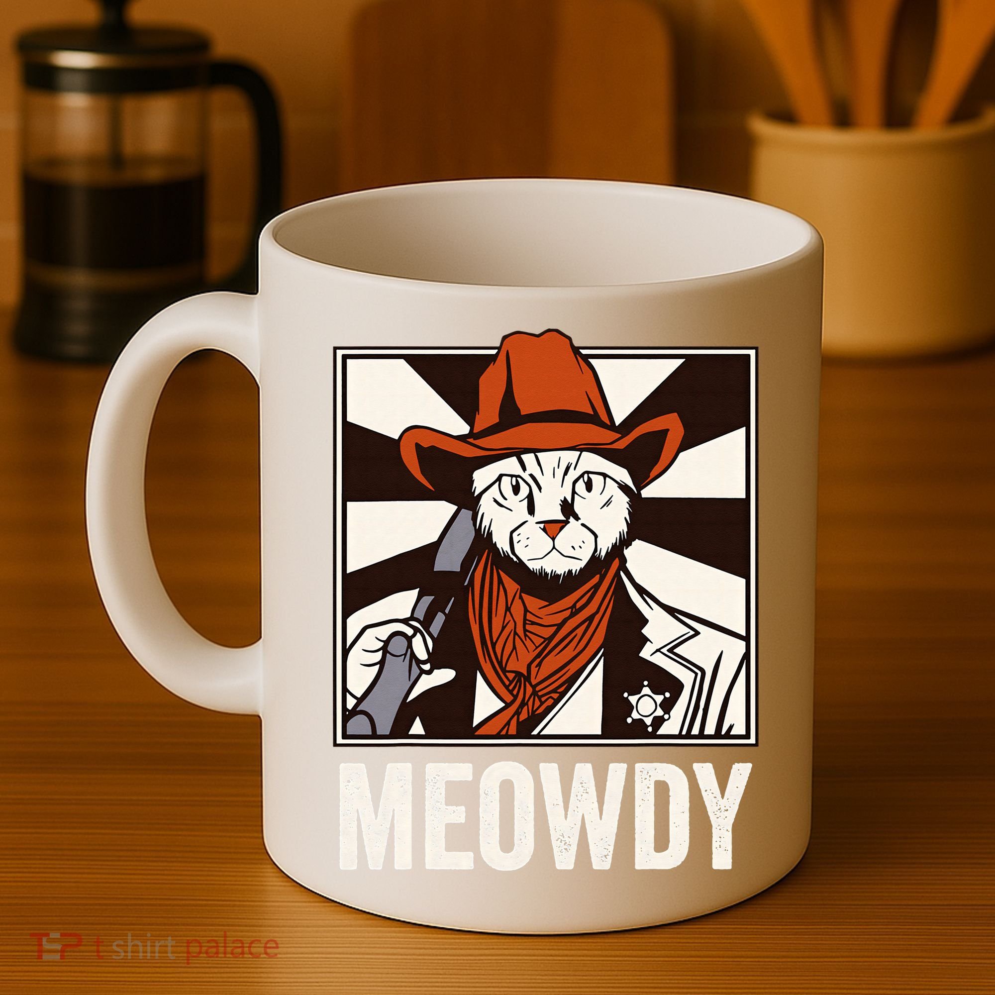 Meowdy Howdy Cat Kitten Country Western Yeehaw Coffee Mug
