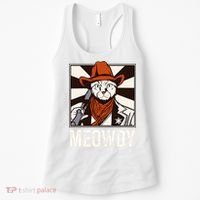 Meowdy Howdy Cat Kitten Country Western Yeehaw Women's Tank Top thumb 0