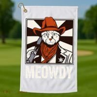 Meowdy Howdy Cat Kitten Country Western Yeehaw Golf Towel thumb 1