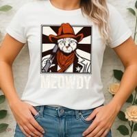Meowdy Howdy Cat Kitten Country Western Yeehaw Women's T-Shirt thumb 2
