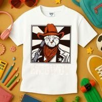 Meowdy Howdy Cat Kitten Country Western Yeehaw Kids T-Shirt thumb 3