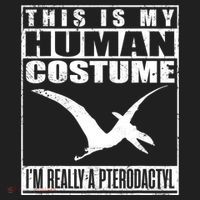 My Human Costume I'm A Pterodactyl Halloween Dinosaur Gift Women's Sweatshirt thumb 2