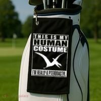 My Human Costume I'm A Pterodactyl Halloween Dinosaur Gift Golf Towel thumb 2