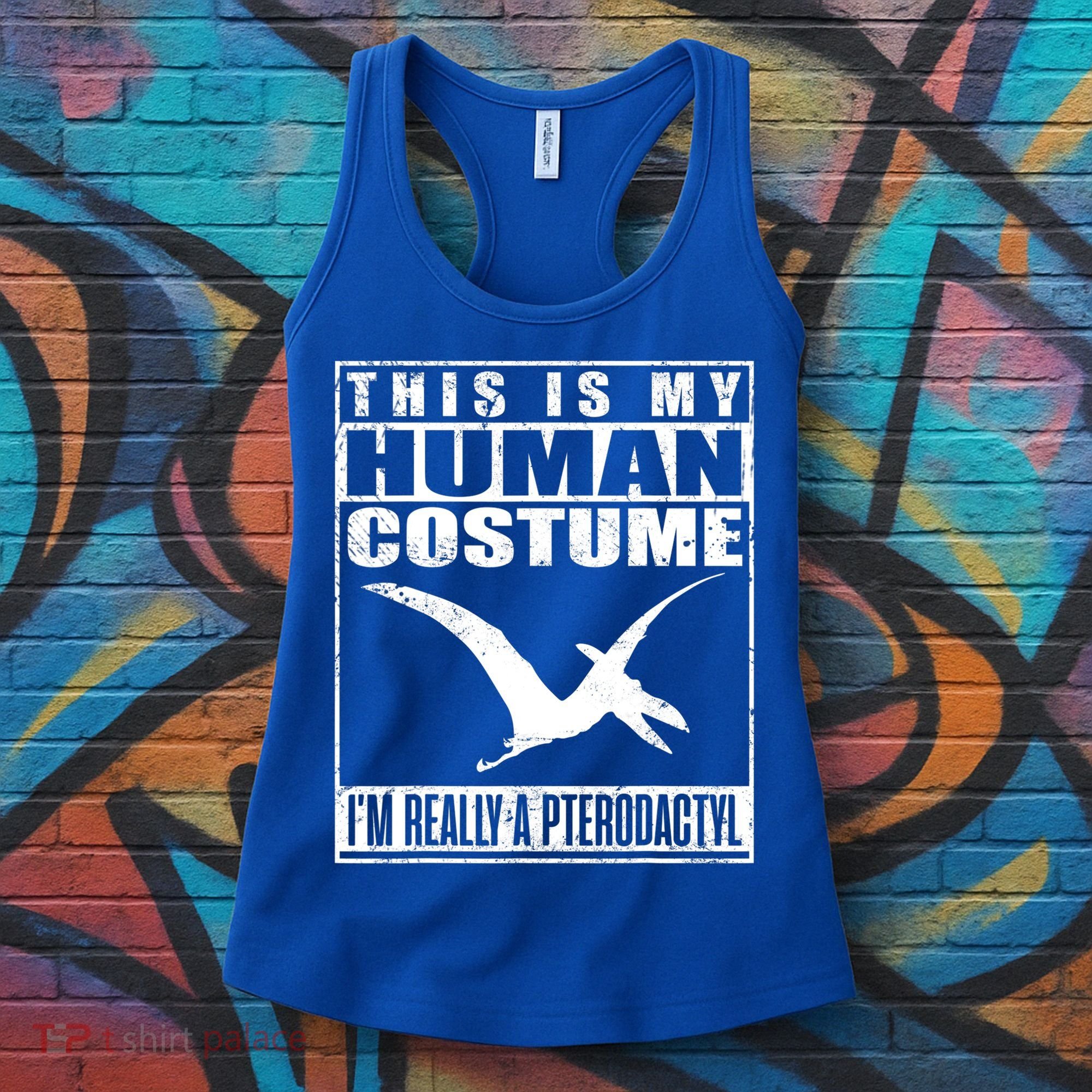 My Human Costume I'm A Pterodactyl Halloween Dinosaur Gift Women's Tank Top