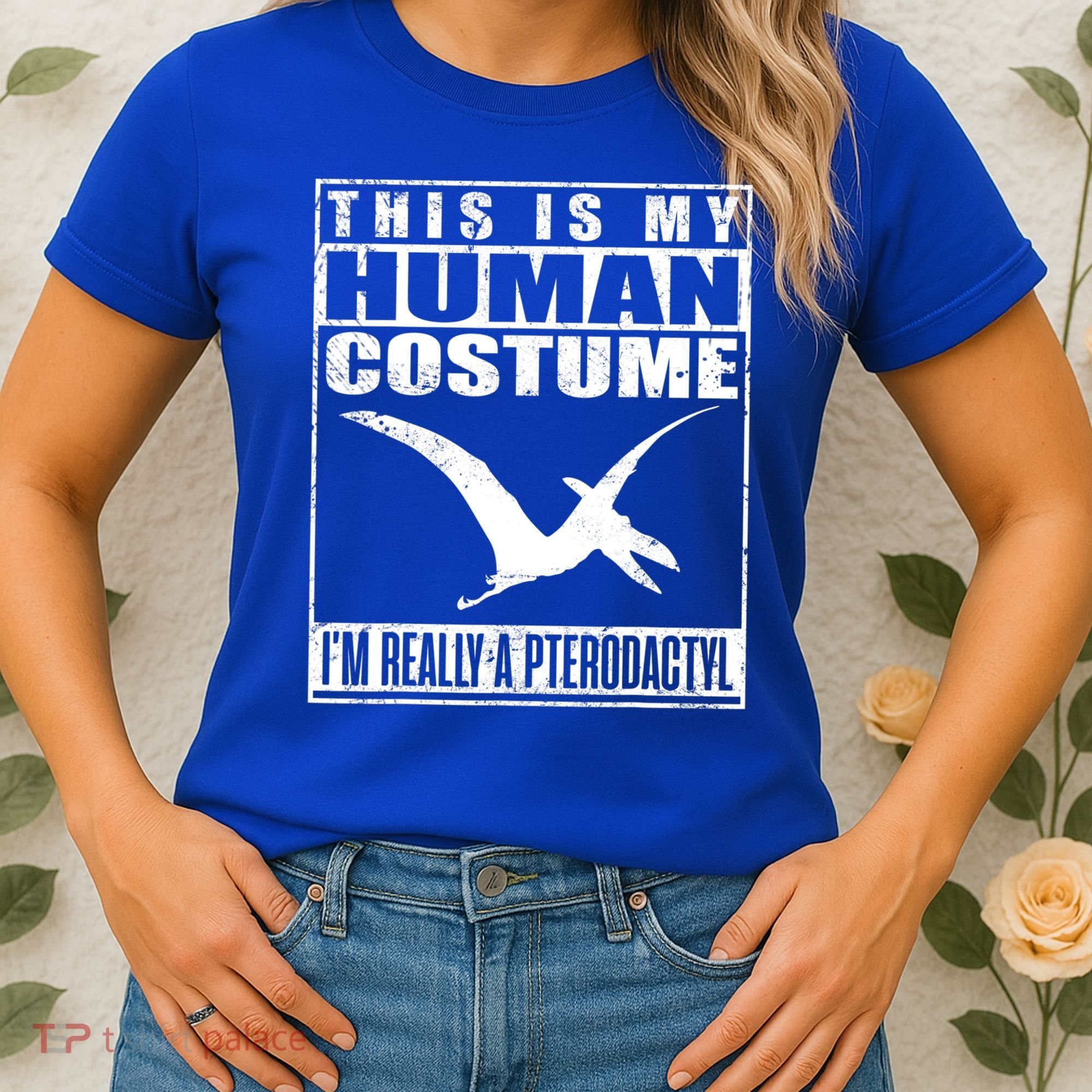My Human Costume I'm A Pterodactyl Halloween Dinosaur Gift Women's T-Shirt