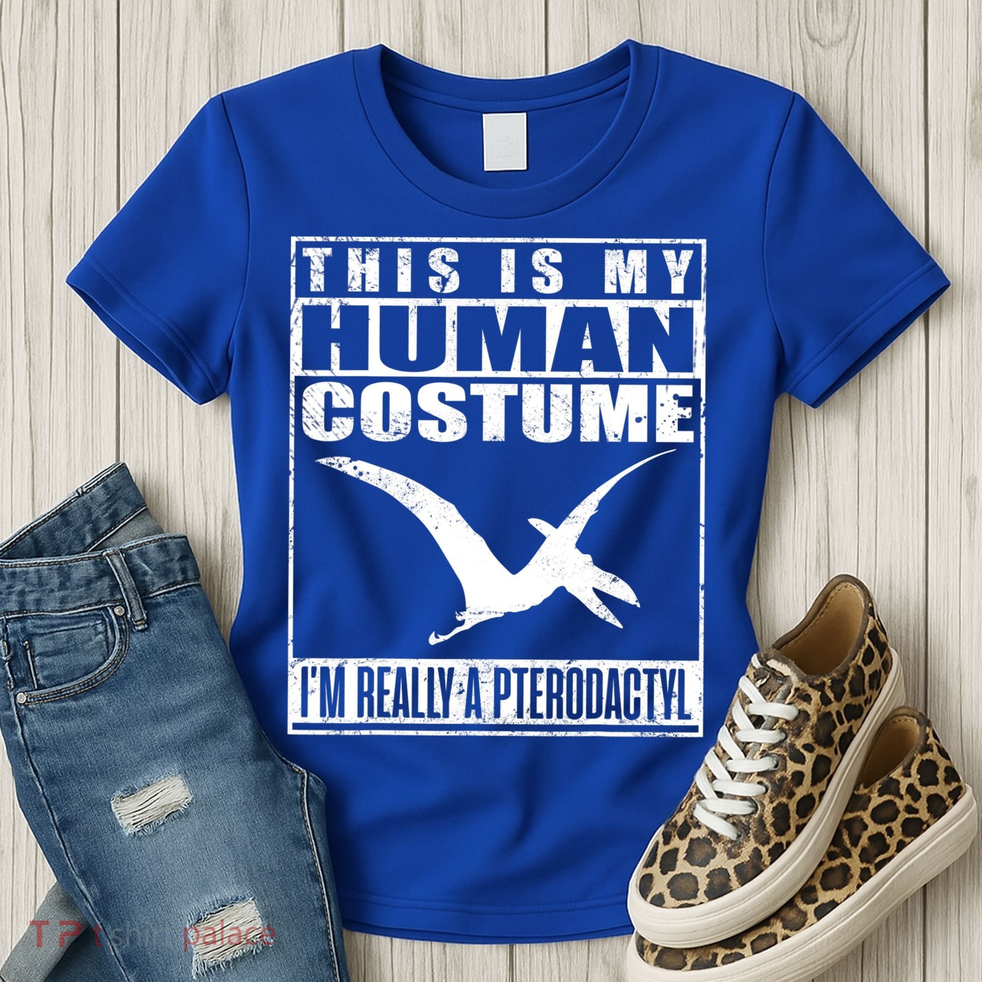 My Human Costume I'm A Pterodactyl Halloween Dinosaur Gift Women's T-Shirt