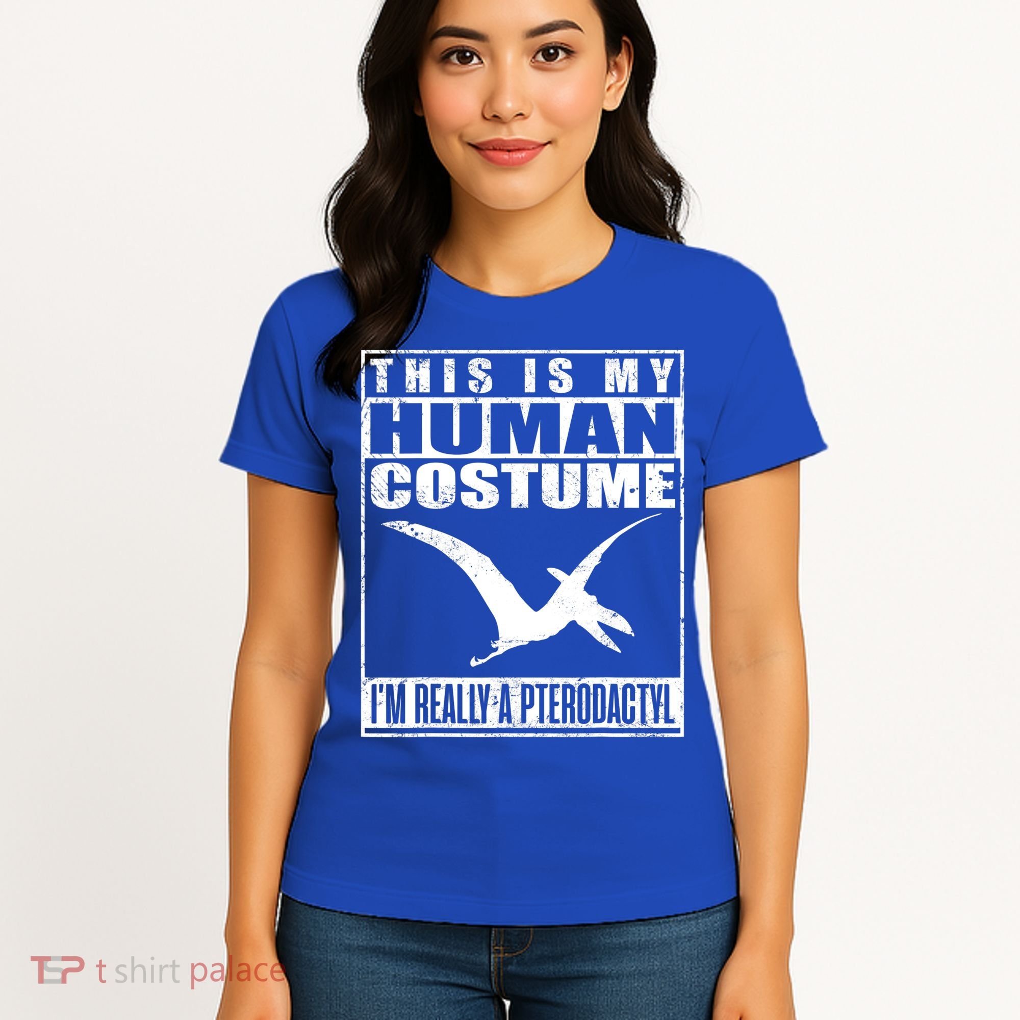 My Human Costume I'm A Pterodactyl Halloween Dinosaur Gift Women's T-Shirt