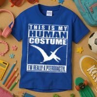 My Human Costume I'm A Pterodactyl Halloween Dinosaur Gift Kids T-Shirt thumb 3