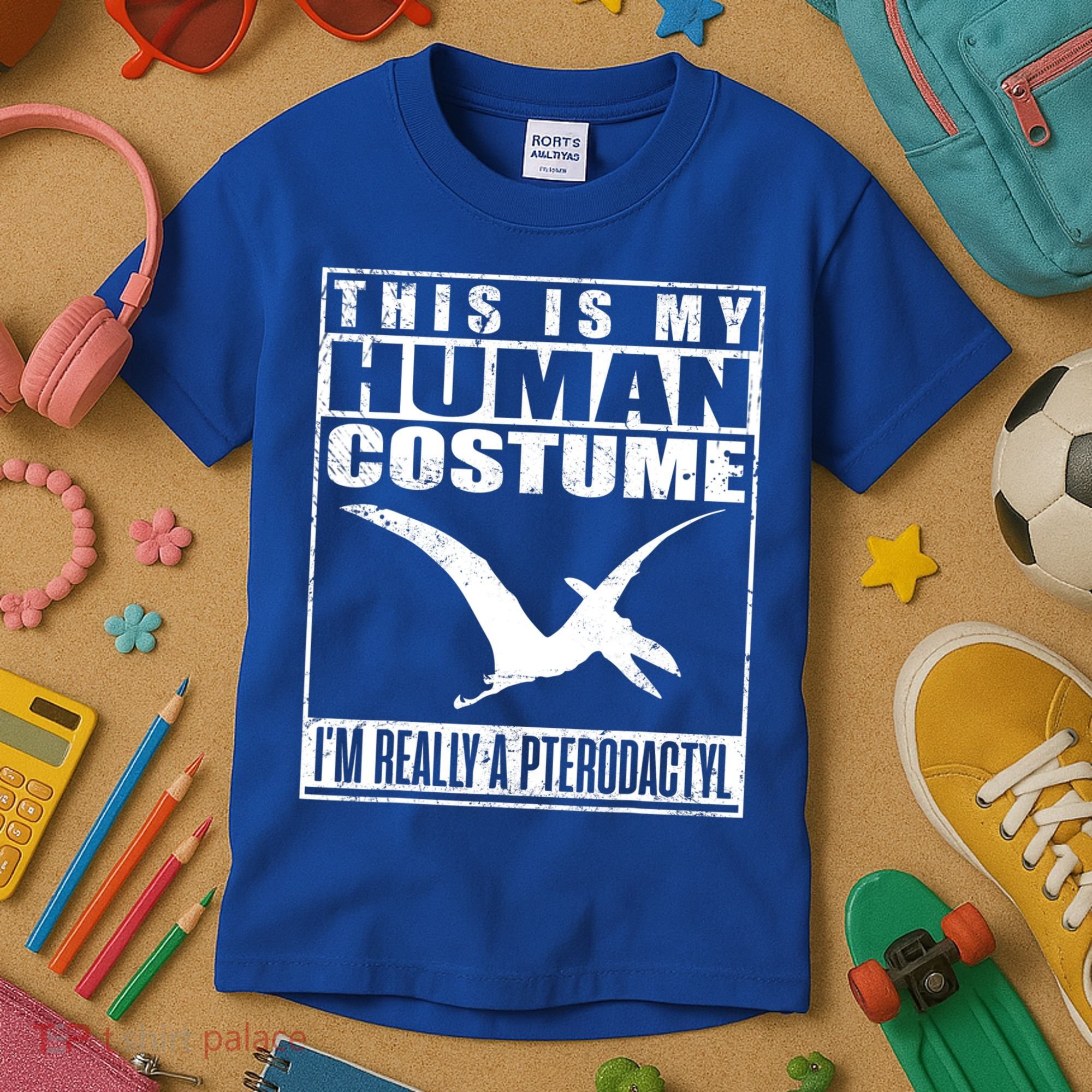 My Human Costume I'm A Pterodactyl Halloween Dinosaur Gift Kids T-Shirt